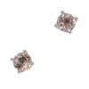 Boucles d'oreilles en or blanc avec morganite