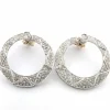 Boucles d'oreilles en or blanc avec diamants