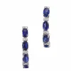 Boucles d'oreilles en or blanc serties de saphirs