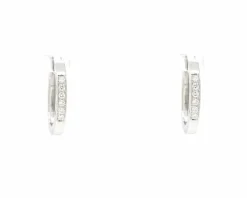 Boucles d'oreilles en or blanc avec diamants de 0,24 ct