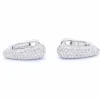 Boucles d'oreilles en or blanc avec pavé de diamants