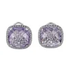Boucles d'oreilles en or blanc avec améthystes et diamants