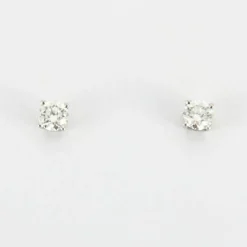 Boucles d'oreilles en Or blanc & diamants