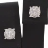 Boucles d'oreilles en or blanc avec diamants taille brillant