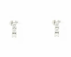 Boucles d'oreilles en or blanc avec diamants de 0,90 ct