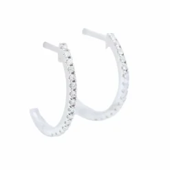 Boucles d'oreilles en or blanc et diamants