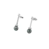 Boucles d'oreilles en or blanc avec perles