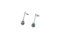 Boucles d'oreilles en or blanc avec perles