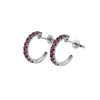 Boucles d'oreilles en or blanc avec rubis