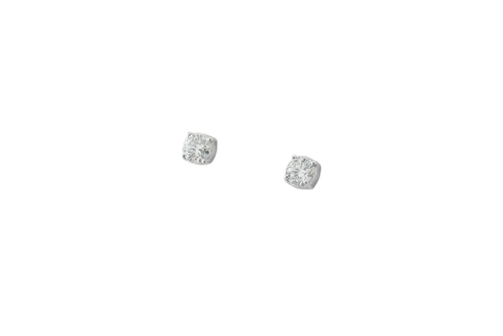 Boucles d'oreilles en or blanc et diamants