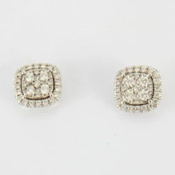 Boucles d'oreilles en Or blanc & diamants