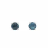 Boucles d'oreilles en or blanc avec topaze