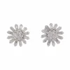 Boucles d'oreilles en or blanc avec diamants naturels