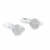 Boucles d'oreilles en or blanc avec diamants