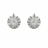 Boucles d'oreilles en or blanc avec diamants