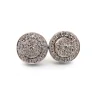 Boucles d'oreilles en or blanc avec diamants