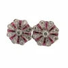 Boucles d'oreilles en or blanc avec rubis et diamants