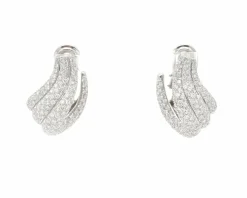 Boucles d'oreilles en or blanc avec 5 carats de diamants