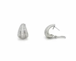 Boucles d'oreilles en or blanc et diamants