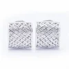 Boucles d'oreilles en or blanc avec diamants