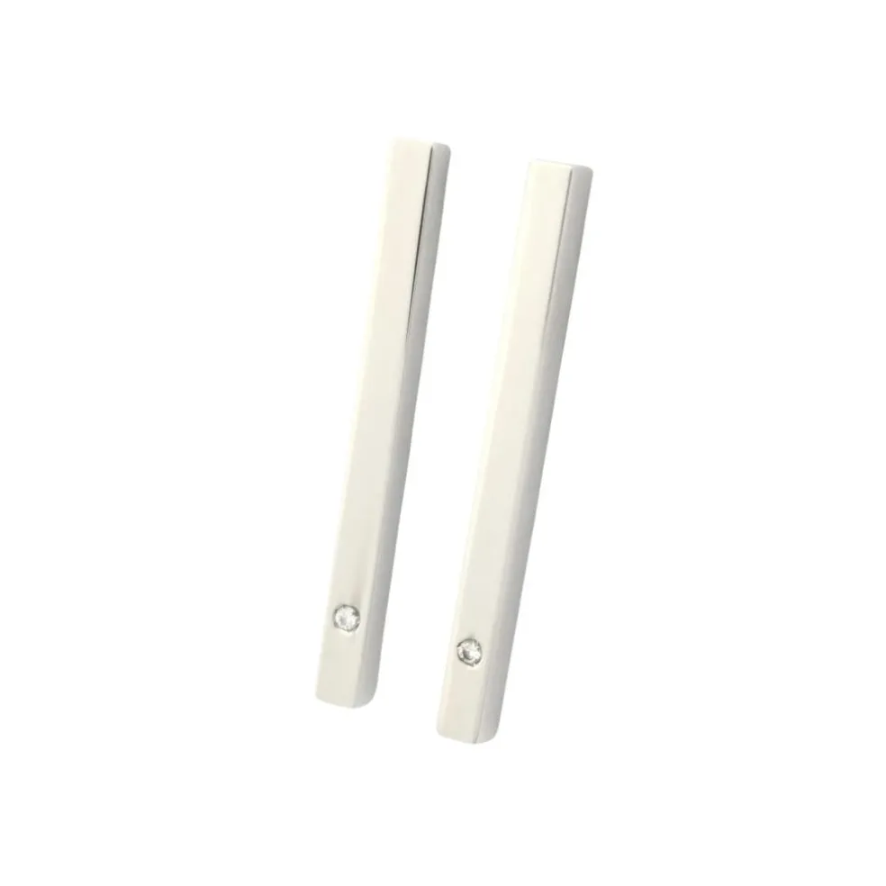 Boucles d'oreilles en or blanc et diamants
