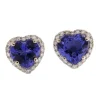 Boucles d'oreilles en or blanc avec tanzanites et diamants