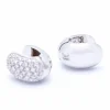 Boucles d'oreilles en or blanc et pavé de diamants