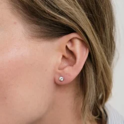 Boucles d'oreilles en Or blanc & diamants