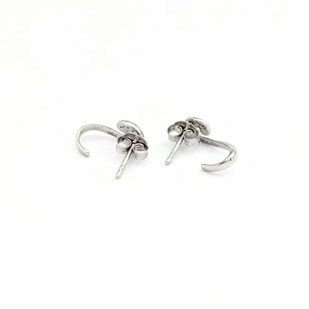 Boucles d'oreilles en or blanc et diamants
