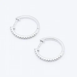 Boucles d'oreilles en or blanc et diamants