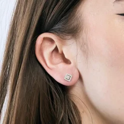 Boucles d'oreilles en or blanc et diamants