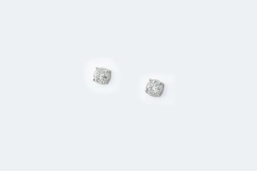 Boucles d'oreilles en or blanc et diamants