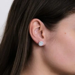 Boucles d'oreilles en Or blanc & diamants