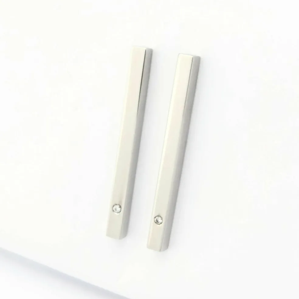Boucles d'oreilles en or blanc et diamants