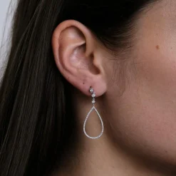 Boucles d'oreilles en Or blanc & diamants