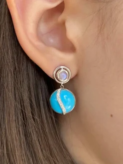 Boucles d’oreilles en or blanc