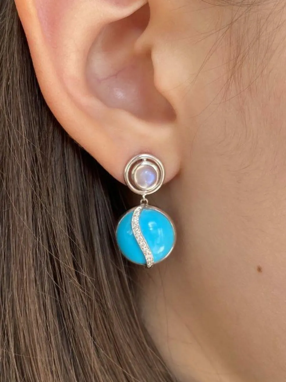 Boucles d’oreilles en or blanc
