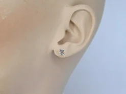 Boucles d'oreilles en or blanc avec morganite