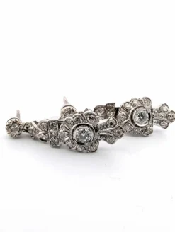 Boucles d'oreilles en or blanc et diamants