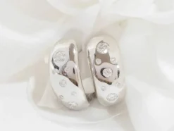 Boucles d'Oreilles En Or Blanc Et Diamants