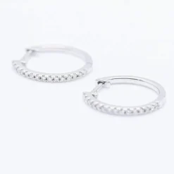 Boucles d'oreilles en or blanc et diamants