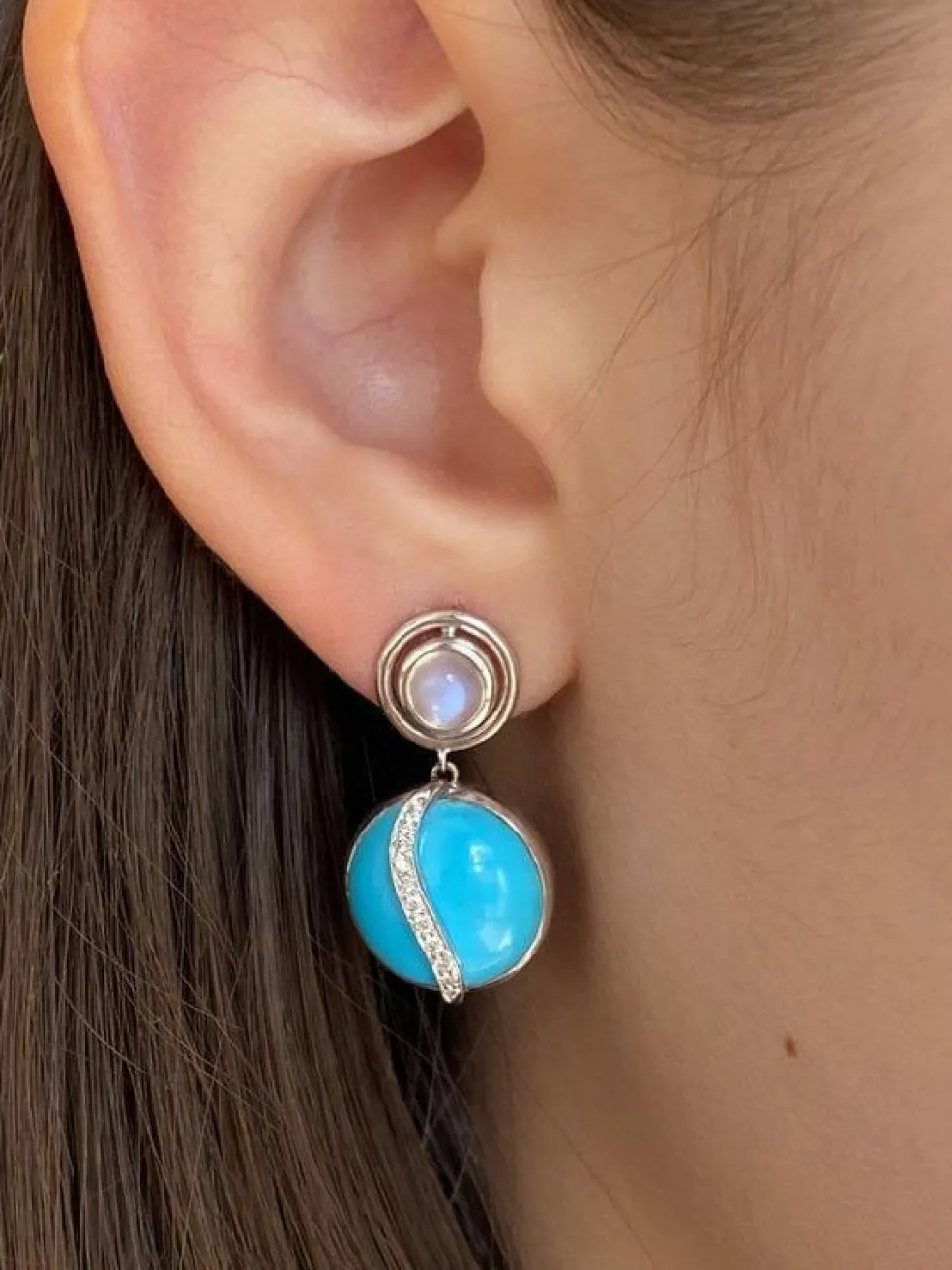 Boucles d’oreilles en or blanc
