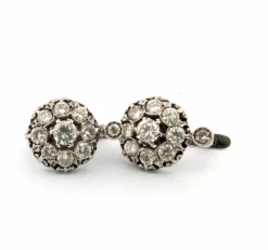 Boucles d'oreilles en or blanc avec diamants