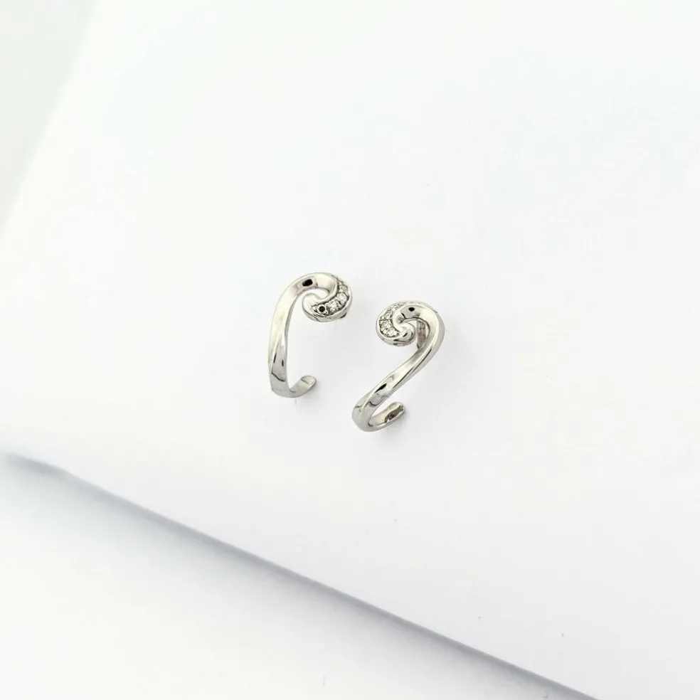Boucles d'oreilles en or blanc et diamants