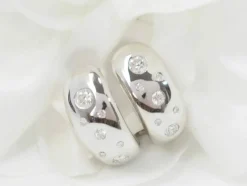 Boucles d'Oreilles En Or Blanc Et Diamants