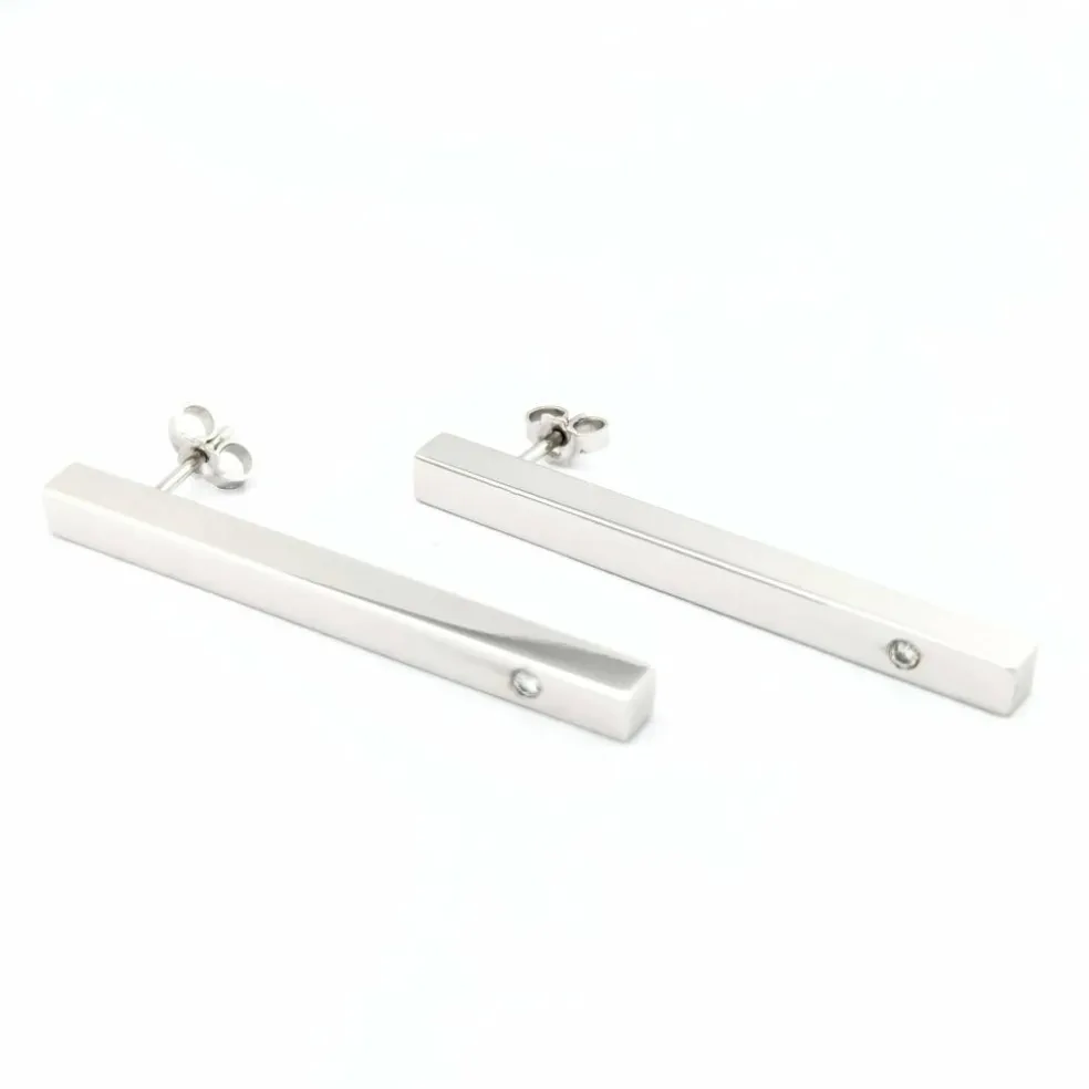 Boucles d'oreilles en or blanc et diamants