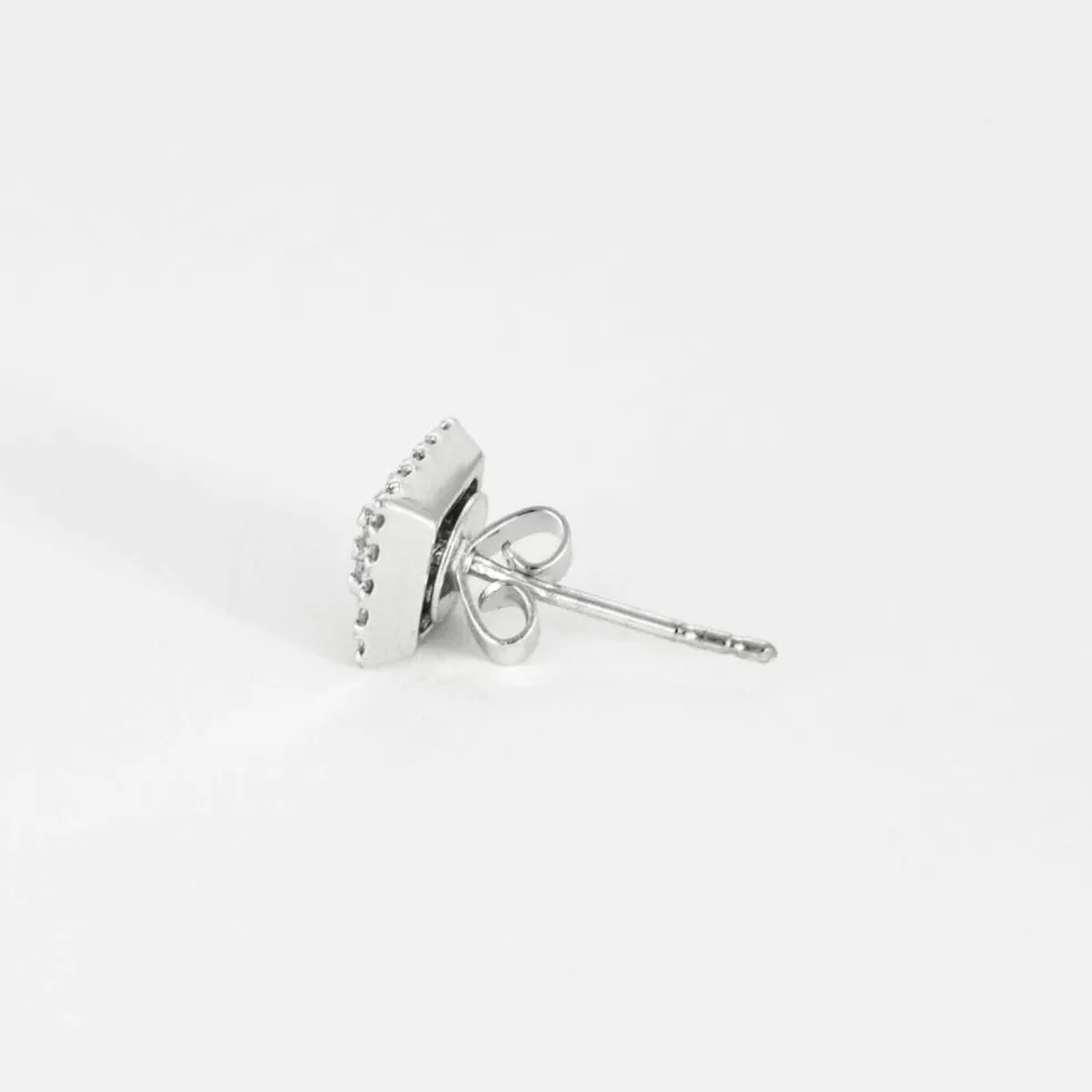 Boucles d'oreilles en or blanc et diamants