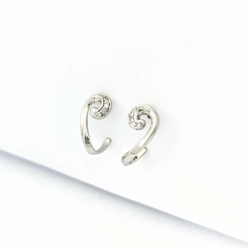 Boucles d'oreilles en or blanc et diamants