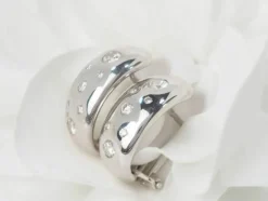 Boucles d'Oreilles En Or Blanc Et Diamants