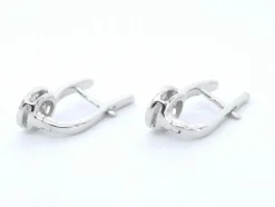 Boucles d'oreilles en or blanc avec diamants